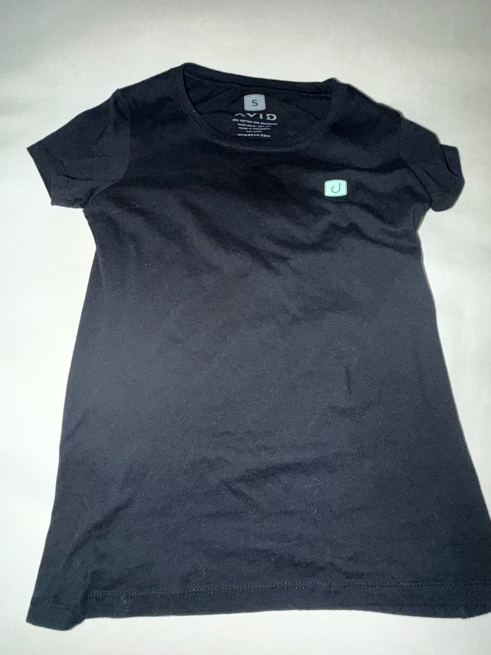 Avid Short Sleeve Tee with fishing hook Logo
